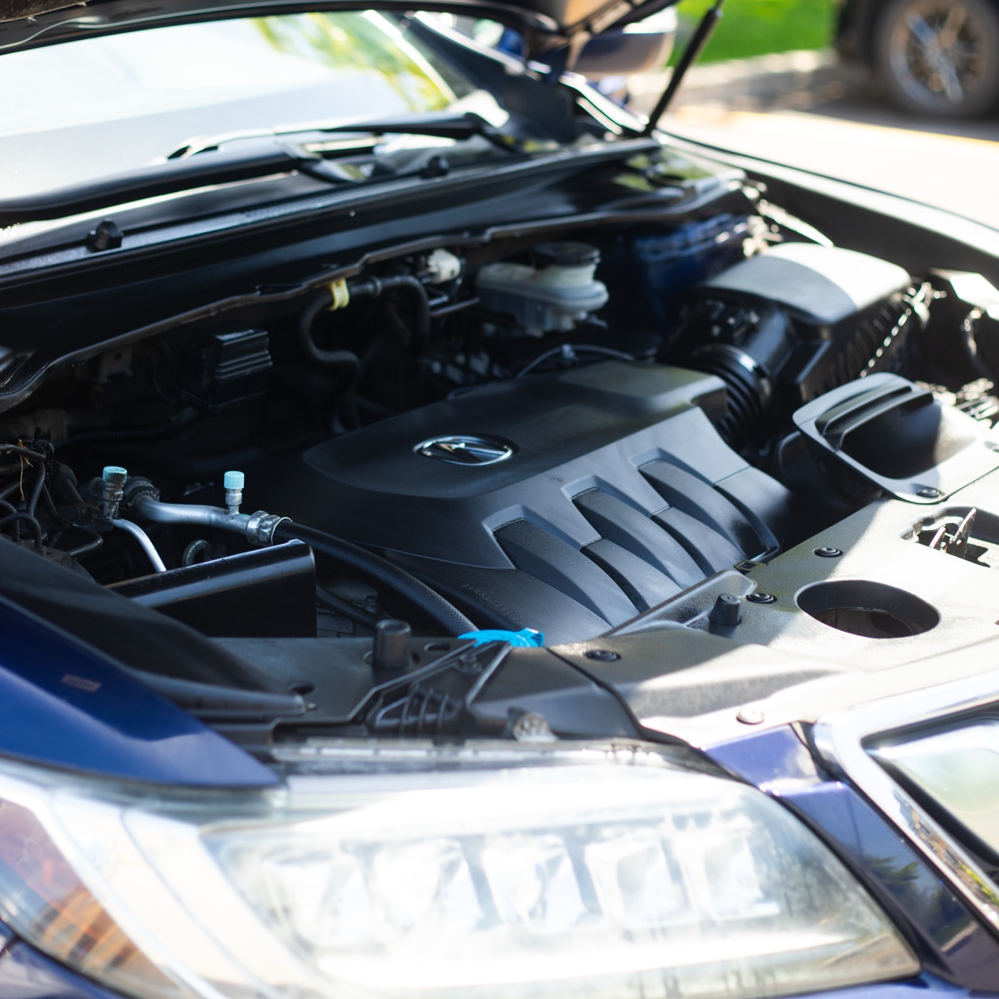 Acura RDX engine bay cleaned and dressed